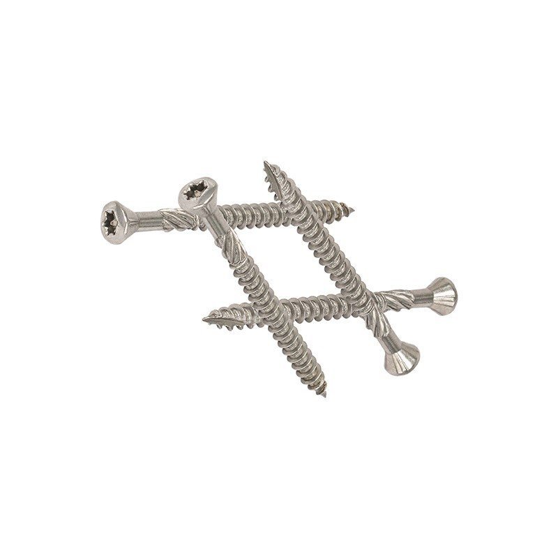 Deck screw detail: star drive and shank ribs