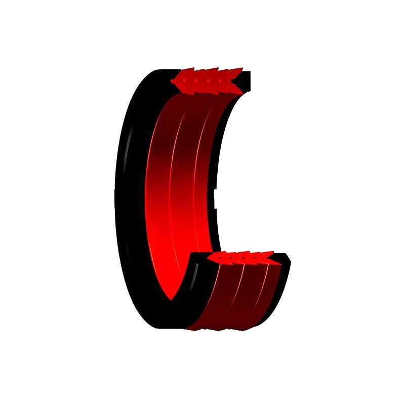 HRVC rod seal, section detail