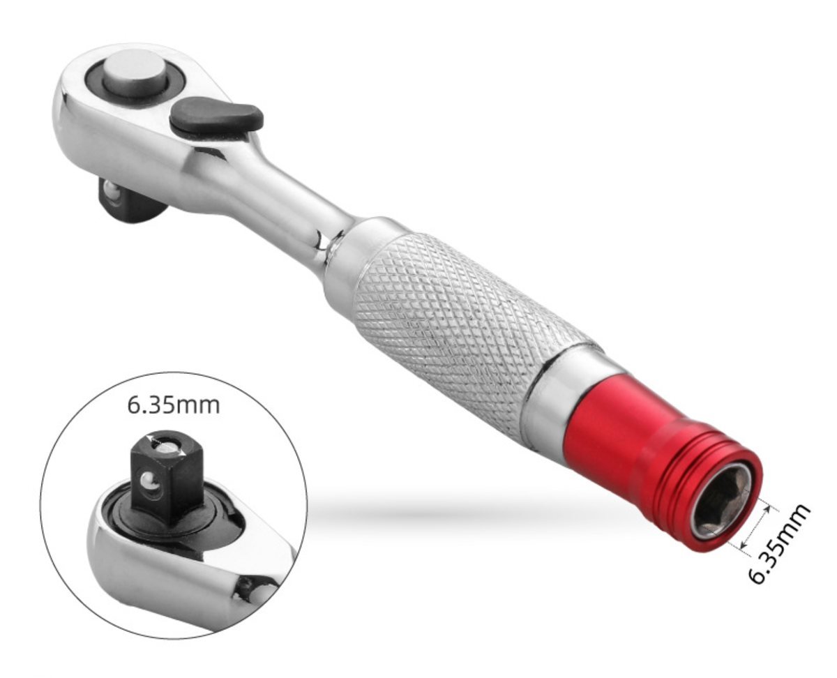 Quick-release ratchet, 72-tooth head