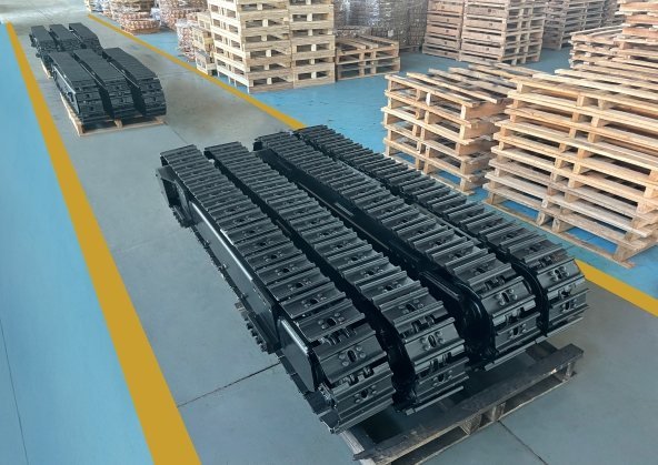 Hot-forged ring leaving the press